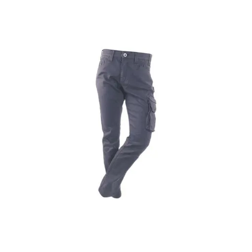 Picture of RICA LEWIS - Men's work jeans - Size 38 - Multi-pocket - Comfortable straight cut - Fibreflex - Twill stretch - Grey - J