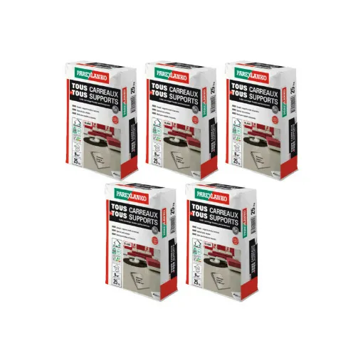 Picture of Set of 5 PAREXLANKO improved tile adhesives All tiles all supports - White - 125 kg