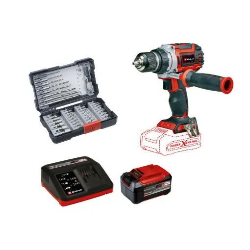 Picture of Pack EINHELL 18V Power X-Change drill/driver - TP-CD 18/60 Li BL - Solo - Starter Kit Power 5.2Ah - Box 39 accessories