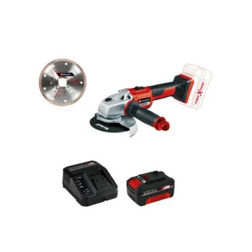 Picture of Pack EINHELL Angle grinder 18V Power X-Change - AXXIO - Starter Kit Power 4.0Ah - Diamond disc 125mm