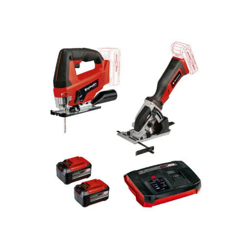 Picture of Pack EINHELL 18V Power X-Change Jigsaw - Mini circular saw - 2 batteries 5.2 Ah Twinpack - 1 Booster charger