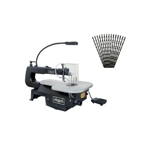 Picture of NEW PRODUCT - DAMAGED PACKAGING - Pedal Scroll Saw SCHEPPACH - 125 W - 400 mm - DECO-XL - Black Edition - Set of 60 blad