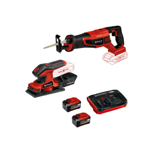 Picture of Pack EINHELL 18V Power X-Change - Universal sabre saw - Vibrating sander - 2 batteries 5.2 Ah - 1 Booster charger