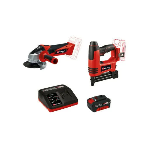 Picture of Pack EINHELL 18V Power X-Change - Angle grinder TC-AG 18/115 Li Solo - 2 in 1 stapler-nailer TE-CN 18 Li-Solo - 1 batter