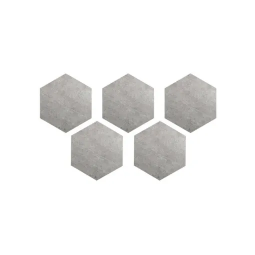 Picture of Set of 5 COMB SIBU DESIGN wall panels - DM Cement light Nature - 38 x 33 cm