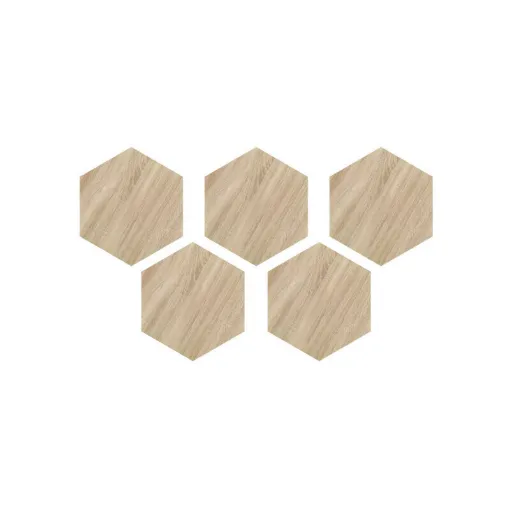 Picture of Set of 5 COMB SIBU DESIGN wall panels - WL OAK Tree light Nature - 38 x 33 cm