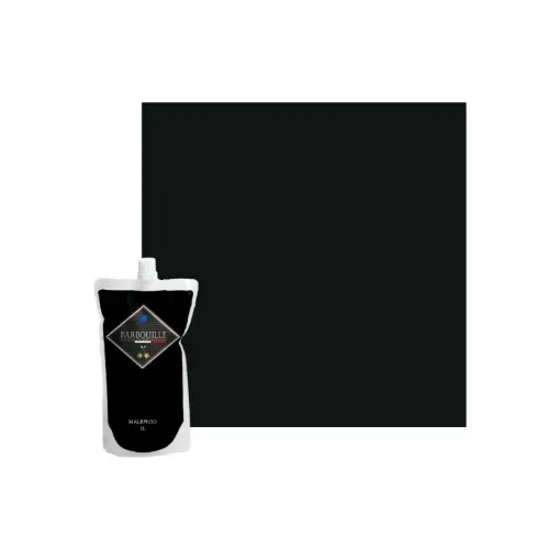 Picture of Acrylic paint washable satin BARBOUILLE - For walls, ceilings, furniture and wood - 1L - Black Maleficio