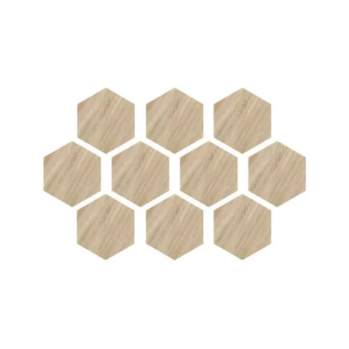 Picture of Set of 10 COMB SIBU DESIGN wall panels - WL OAK Tree light Nature - 38 x 33 cm