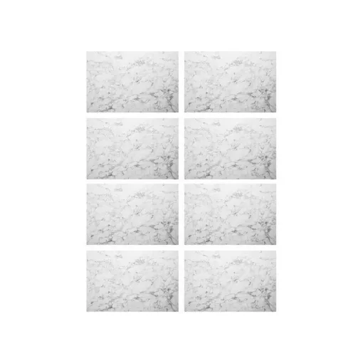 Picture of Set of 8 TILES SIBU DESIGN wall panels - DM Marble White Nature - 100 x 64 cm