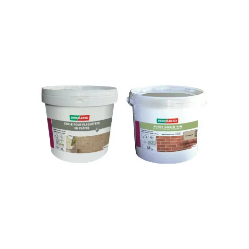 Picture of PAREXLANKO Pack - Fine Grain Joint for Stone Tone Plates - 7,5kg - White Plasterboard Glue - 7,5kg