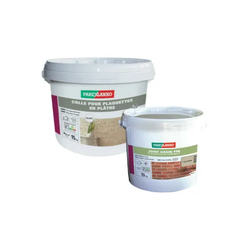 Picture of Pack PAREXLANKO - Fine grain joint for stone tiles - 7,5 kg - Glue for plaster tiles - 15 kg