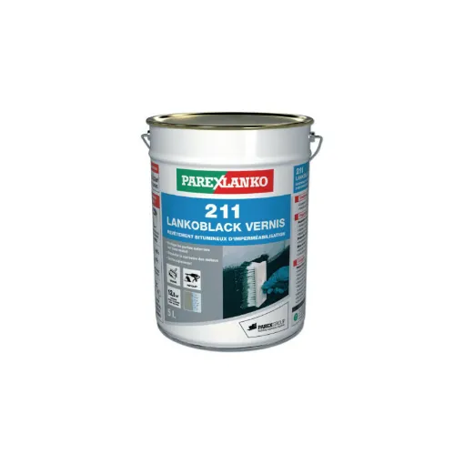 Picture of PAREXLANKO 211 Lankoblack waterproofing varnish - 5L - L21105