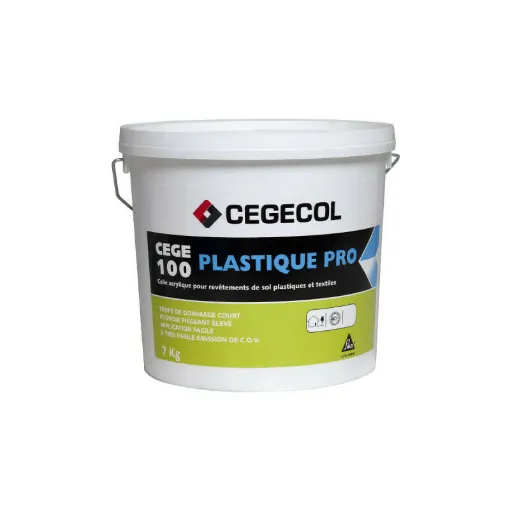 Picture of CEGECOL Acrylic Glue for Plastic and Textile Flooring Cege 100 Plastic pro - Ivory - 7kg - 581031