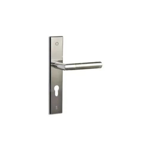 Picture of Door handle on plate model Listrac Prestige - Stainless steel