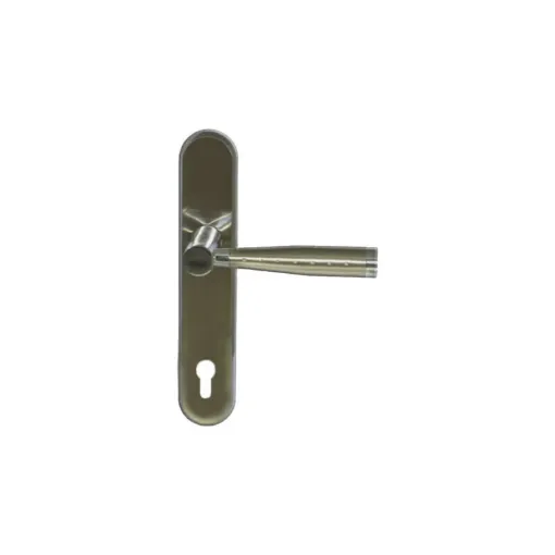 Picture of Door handle on classic key plate Biarritz model - Nickel-plated Matt