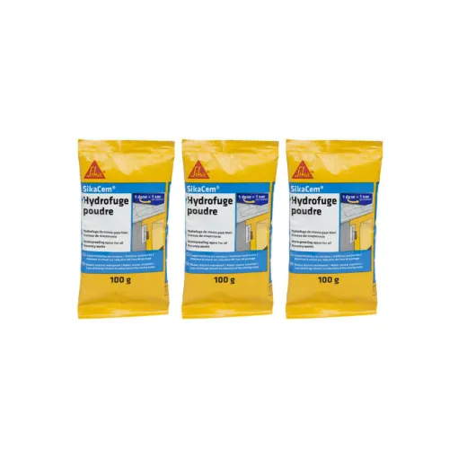 Picture of Set of 3 SIKA SikaCem Waterproofing Additives for Concrete and Mortar - 100g