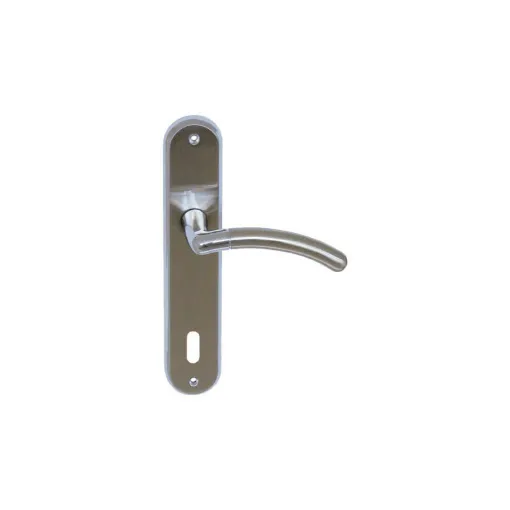 Picture of Door handle on key plate L model Cordouan - Nickel-plated Matt