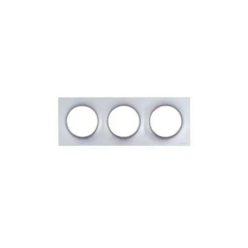 Picture of Cover plate Odace 3 positions Aluminium Grey Schneider Electric