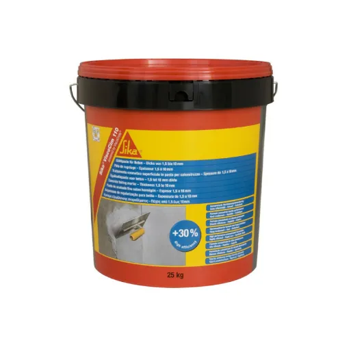 Picture of Wall levelling compound 1.5 to 10mm thick - SIKA ViscoCim 110 - Light grey - 25kg