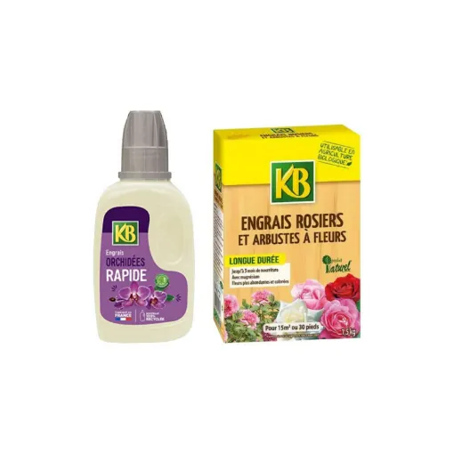 Picture of Pack KB - Fertilizer for roses and flowering shrubs 1,5kg - Fast fertilizer for orchids 250ml