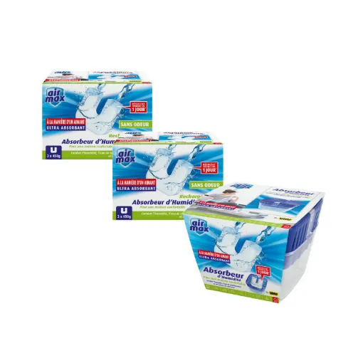 Picture of Pack UHU Moisture Absorber and 2 boxes of Airmax refills - 5x450g