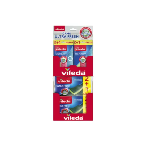 Picture of VILEDA cleaning pack 6 microfiber cloths and 8 sponges