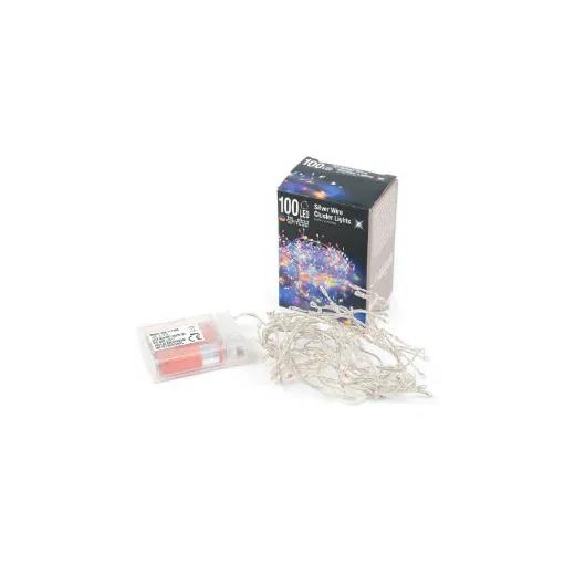 Picture of EDM silver wire garland - Christmas spirit - multicolor - 100 micro-LED - 1,5 m - 71276