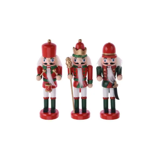 Picture of Set of 3 EDM Nutcracker figures - Christmas spirit - Wood - 72070