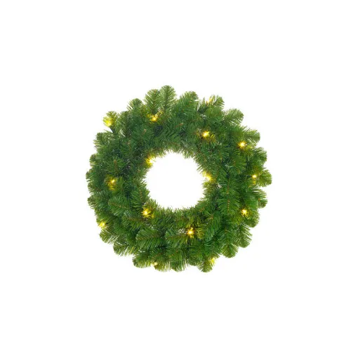 Picture of LED EDM pine wreath - Christmas spirit - 90 branches - 20 LED bulbs - 45cm - 72151