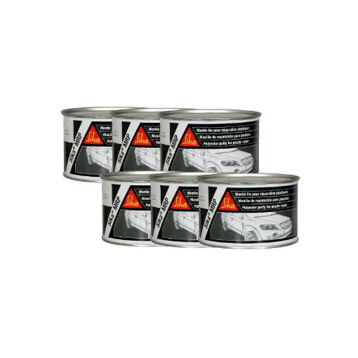 Picture of Set of 6 plastic repair sealants - SIKA MRP Plastic - Grey - 500ml