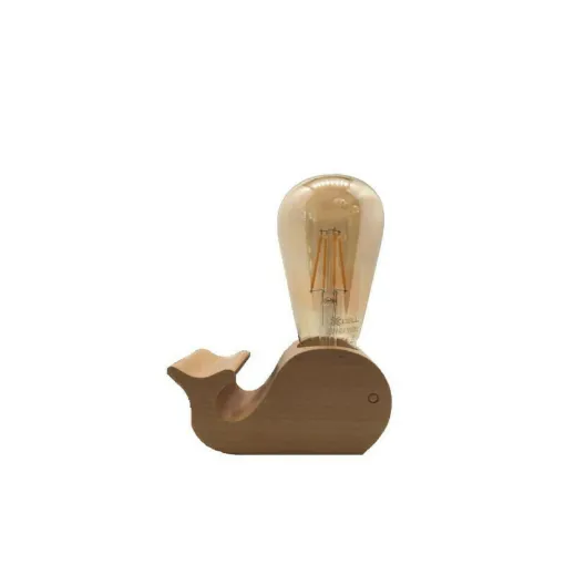 Picture of Wooden bedside lamp Whale shape - 4W - E27