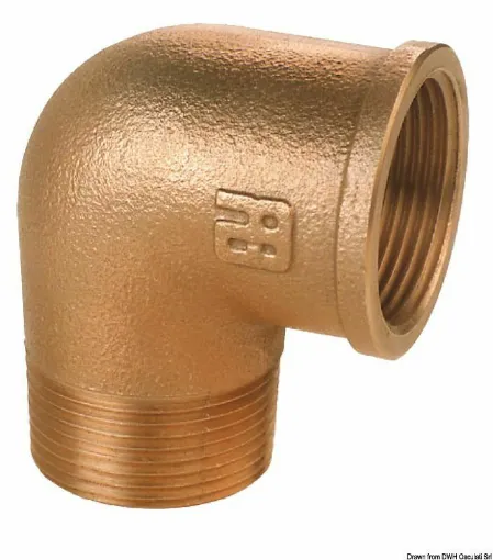 Picture of 90-degree elbow/M-F in bronze 1/4 - 17.561.01 - 90-degree elbow- M-F in bronze 1/4 - 17.561.01 - Guidi