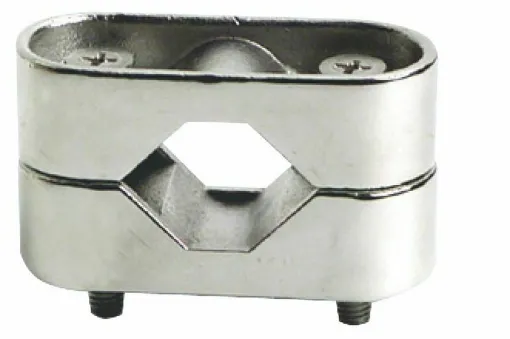 Picture of It serves as a power grip to secure accessories, even heavy ones of any kind, onto lecterns or roll bars. - Stainless steel clamp 20/22/25 - 37.261.01 - Oem