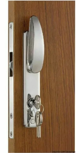 Picture of Complete with clash, for doors with a thickness of 19/38 mm. - Sliding door lock Contemporary handles - 38.128.25 - Yale