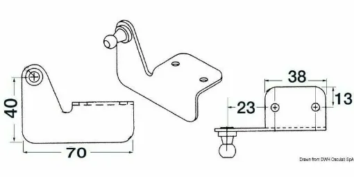 Picture of Left pivot pin snap-in plate - 38.013.16 - Plate - ball release right - 38.013.19 - Oem