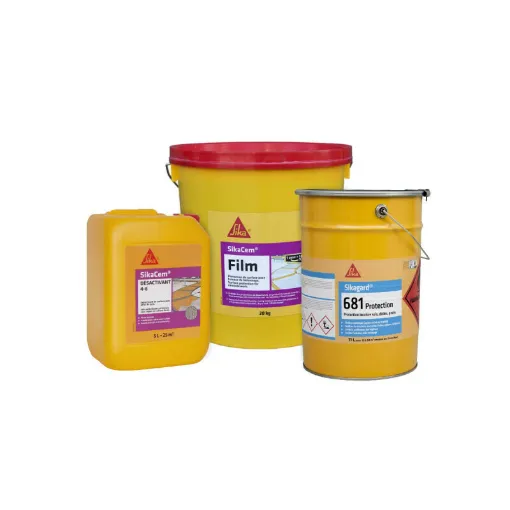 Picture of SIKA deactivated concrete kit 25m� - Surface protector 20kg - Deactivator 5L - Colorless protection for floors 11L