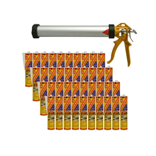 Picture of SIKA Pack - 40 elastic adhesives SikaBond 52 Parquet 300ml - MK 5C EVO gun