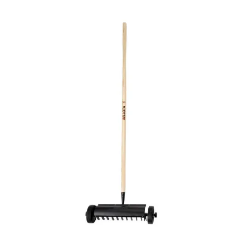 Picture of BELLOTA scarifier rake on wheels - 1,6m - Wooden handle - 3080CM