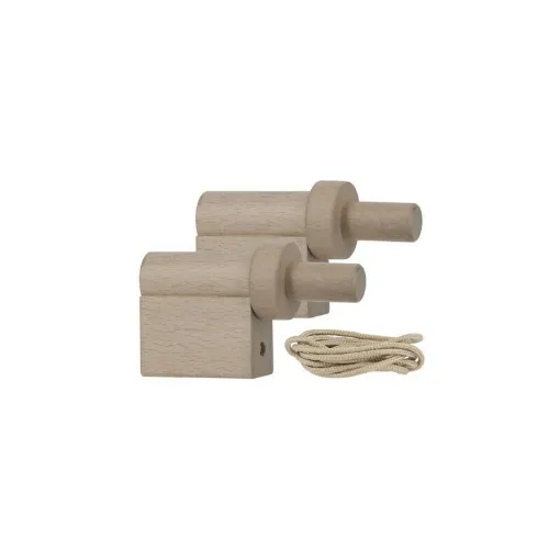 Picture of Set of 2 wooden supports and MOBOIS halyard boreal set - light oak - 1024347