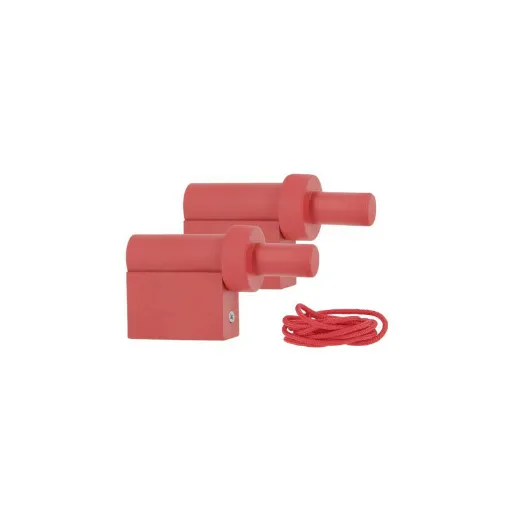 Picture of Set of 2 wooden supports and MOBOIS halyard boreal set - chili red - 1024374