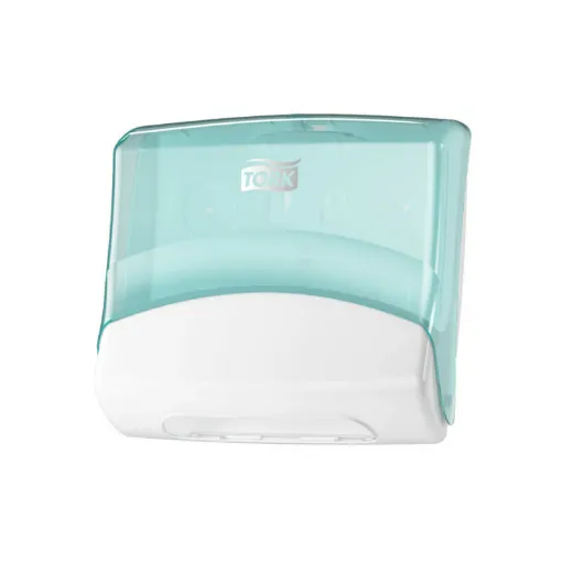 Picture of TORK dispenser folded rags - White/turquoise