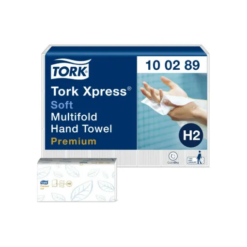 Picture of 21 pack of TORK Xpress soft towels - interleaved - Premium - 100289