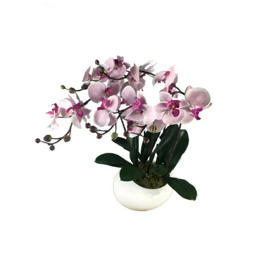 Picture of Artificial composition Orchid zen pink speckled 5 stems - 55cm