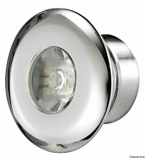 Picture of Mirror polished microcast stainless steel. Polycarbonate lens. - Courtesy red LED light - 13.429.06 - Oem