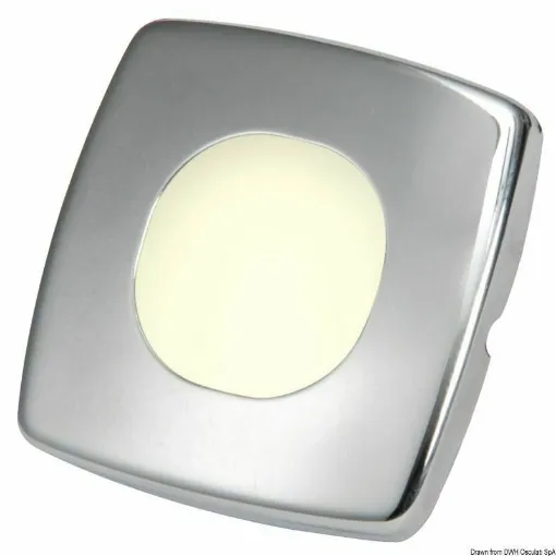 Picture of Body in polycarbonate, front in mirror polished stainless steel. Pressure fastening. - Courtesy light Constella 2 Blue Led - 13.429.42 - Oem