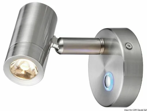 Picture of Aluminum body. Touch switch. - Dimmable nickel-plated LED spotlight - 13.439.55 - Oem