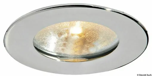 Picture of Stainless steel body. Satin glass lens. Double fixation system: with hidden screws or with internal stainless steel springs. - Atria stainless steel ceiling light 10 W - 13.447.90 - Oem