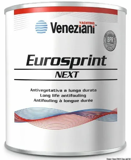 Picture of Hard matrix long-lasting antifouling with high copper content for fast boats. - Antifouling Eurosprint blue 0.75 l - 65.002.11 - Veneziani