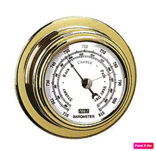 Picture of Antares 95 Polished Brass Barometer D.95 mm