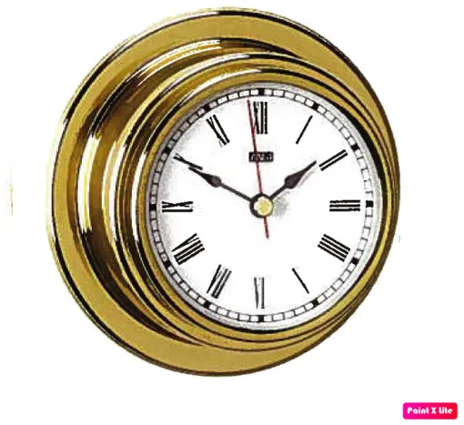 Picture of Antares 95 Polished Brass Clock D.95 mm.